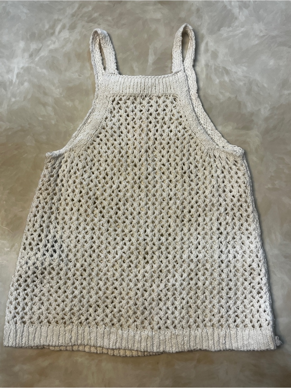 ✨2 FOR $18 ✨ Abercrombie kids White Open-Work Tank Sweater - Picture 6 of 6